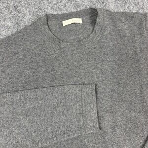 Manrico Cashmere Sweater Mens Large Gray 100% Cashmere Crewneck Made in Italy